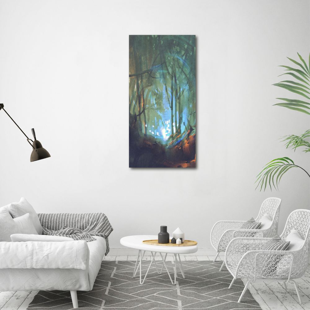 Acrylique tableau Forêt mystique