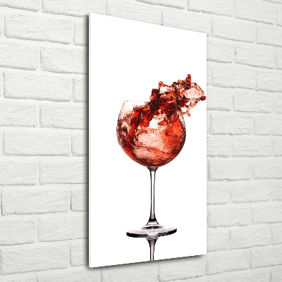 Tableau sur verre acrylique Un verre de vin