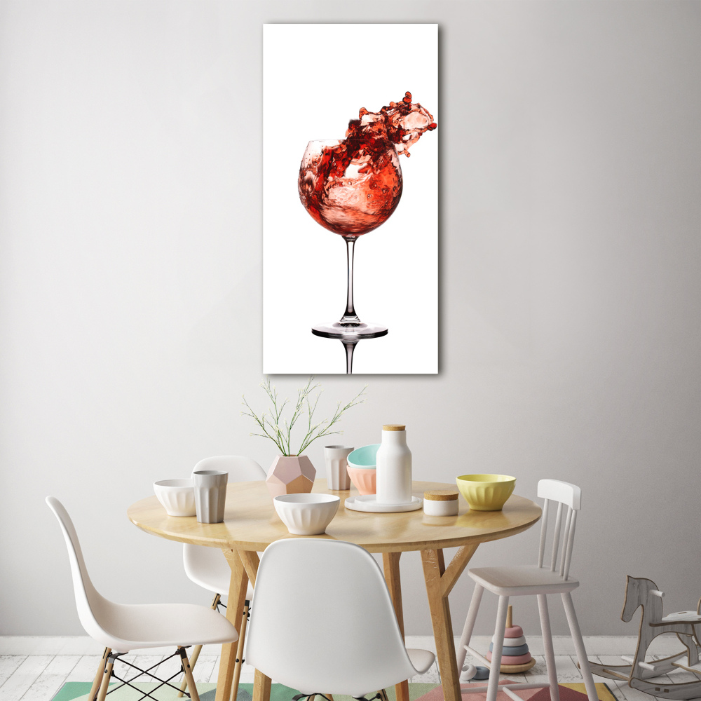 Tableau sur verre acrylique Un verre de vin