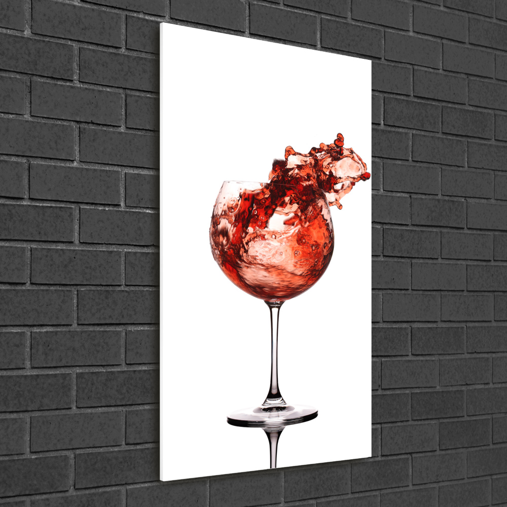 Tableau sur verre acrylique Un verre de vin