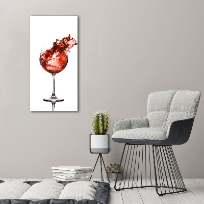 Tableau sur verre acrylique Un verre de vin