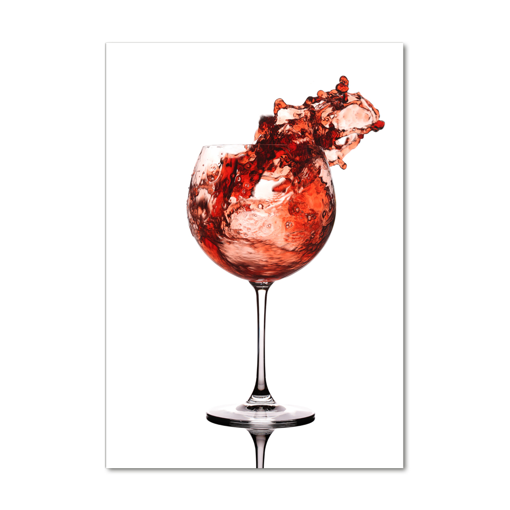 Tableau sur verre acrylique Un verre de vin