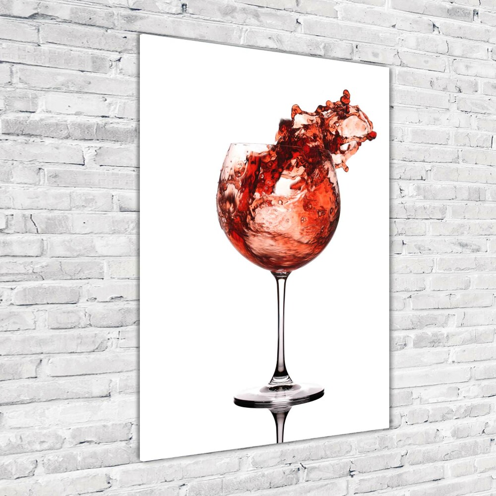 Tableau sur verre acrylique Un verre de vin