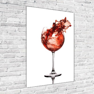 Tableau sur verre acrylique Un verre de vin