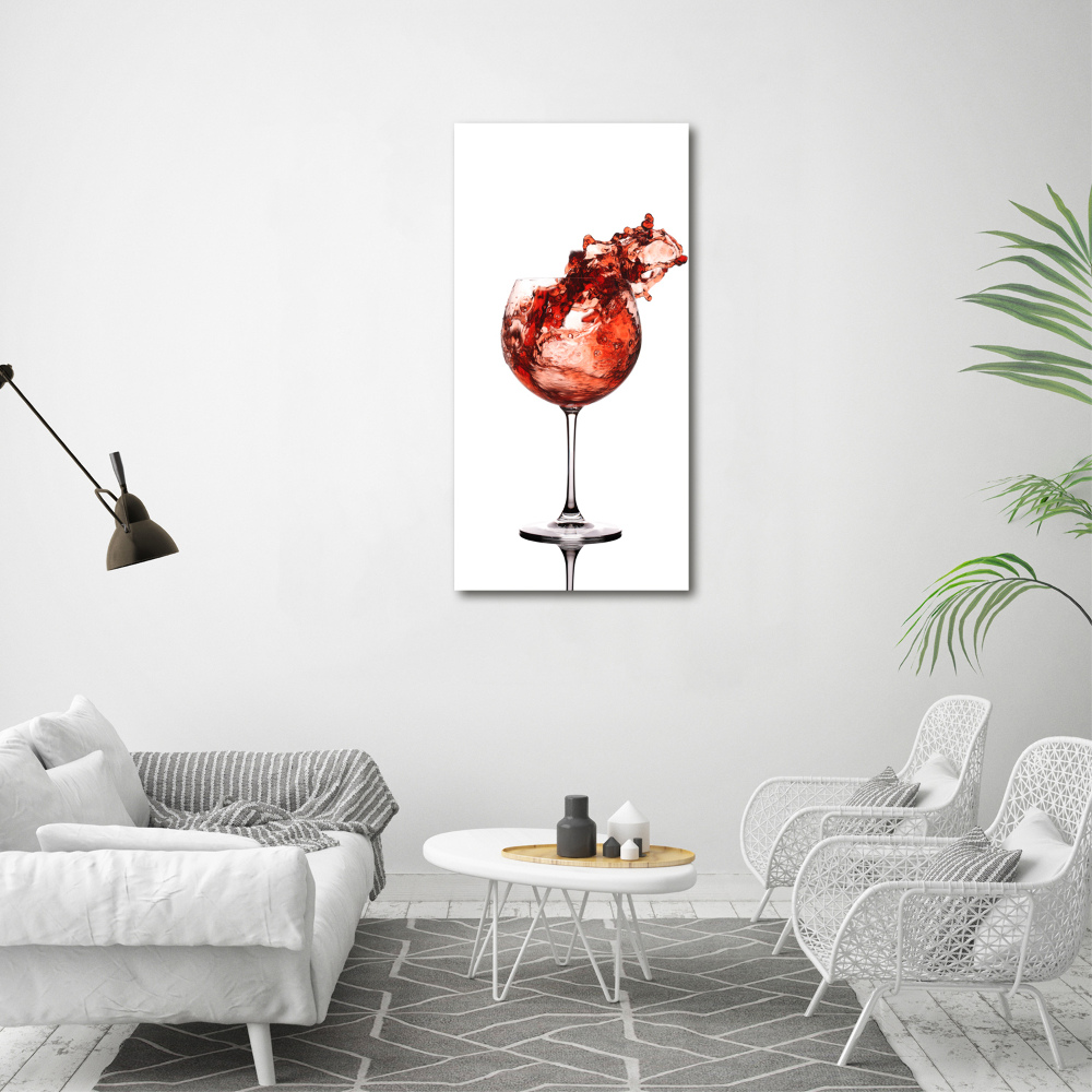 Tableau sur verre acrylique Un verre de vin