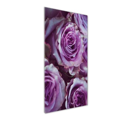 Acrylique tableau Roses violettes