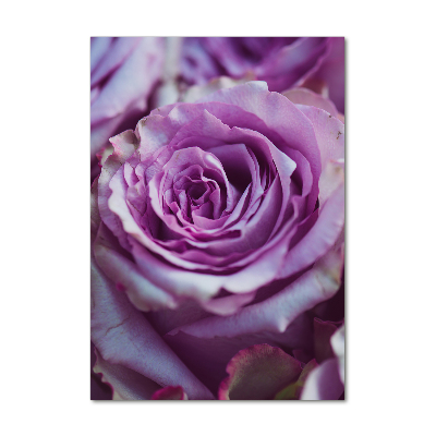 Acrylique tableau Roses violettes