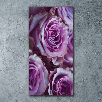 Acrylique tableau Roses violettes