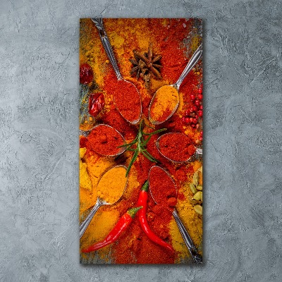 Tableau sur verre acrylique Les épices