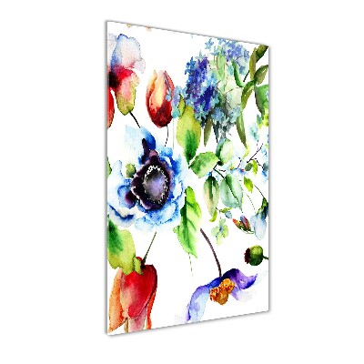 Acrylique tableau Fleurs des champs