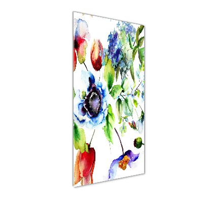 Acrylique tableau Fleurs des champs