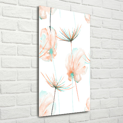 Tableau en acrylique Illustration d'un champ de fleurs