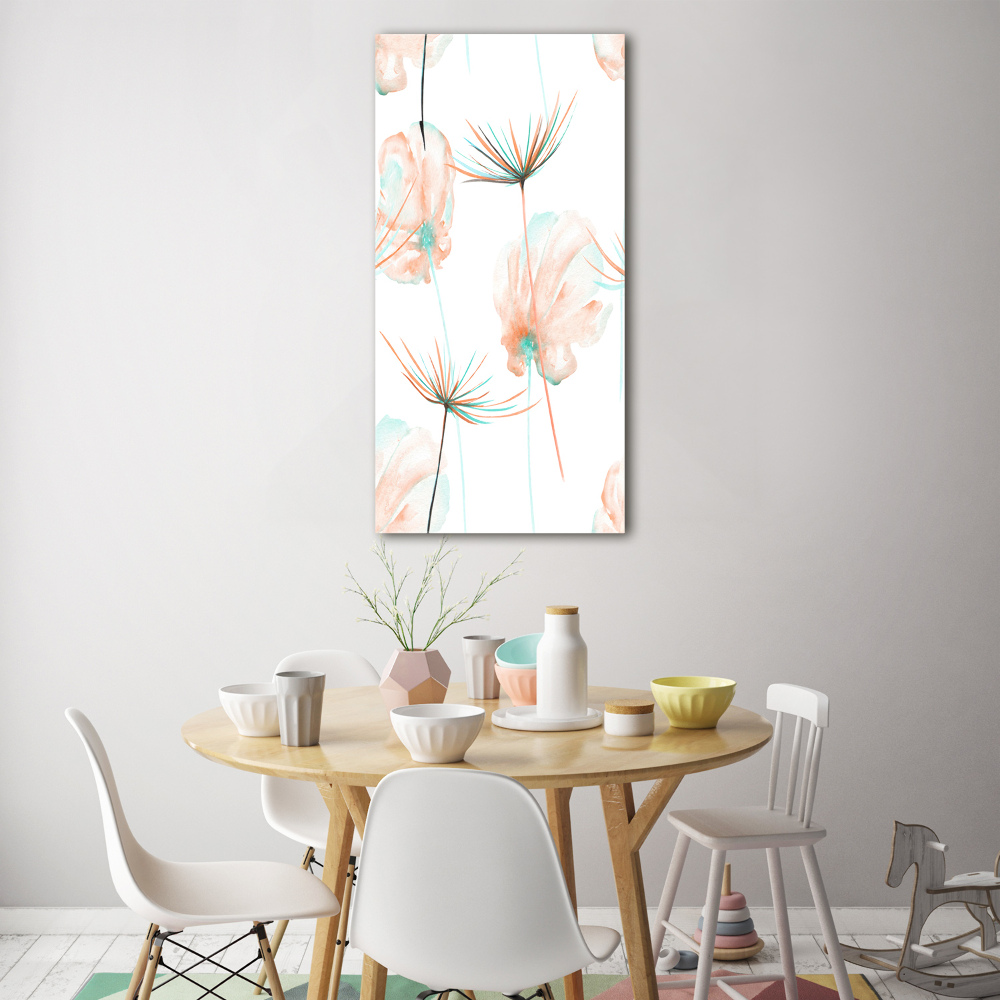 Tableau en acrylique Illustration d'un champ de fleurs