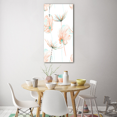 Tableau en acrylique Illustration d'un champ de fleurs