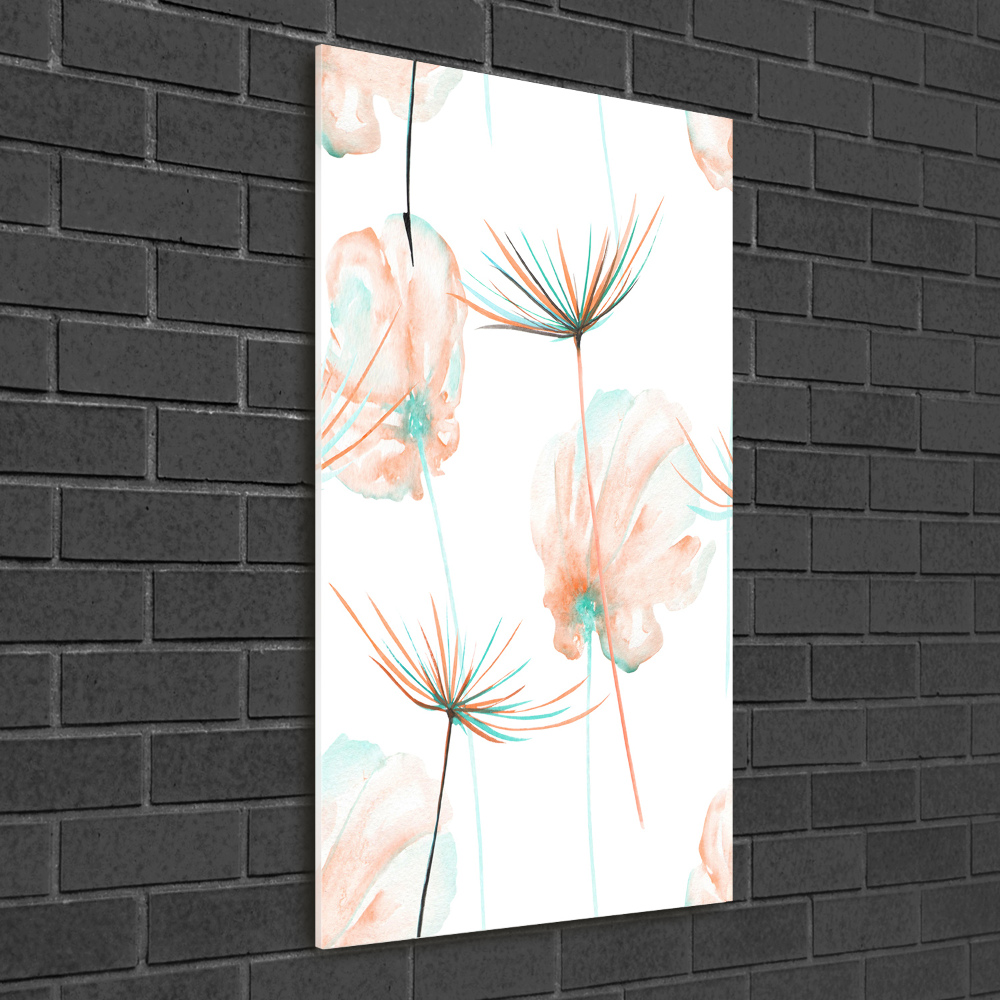 Tableau en acrylique Illustration d'un champ de fleurs