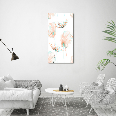 Tableau en acrylique Illustration d'un champ de fleurs