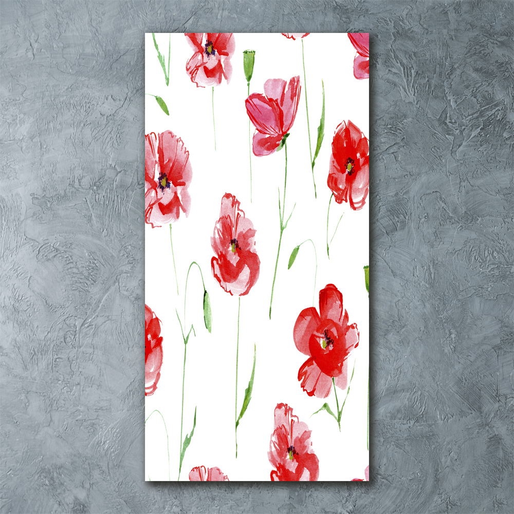 Tableau acrylique Illustration de coquelicots