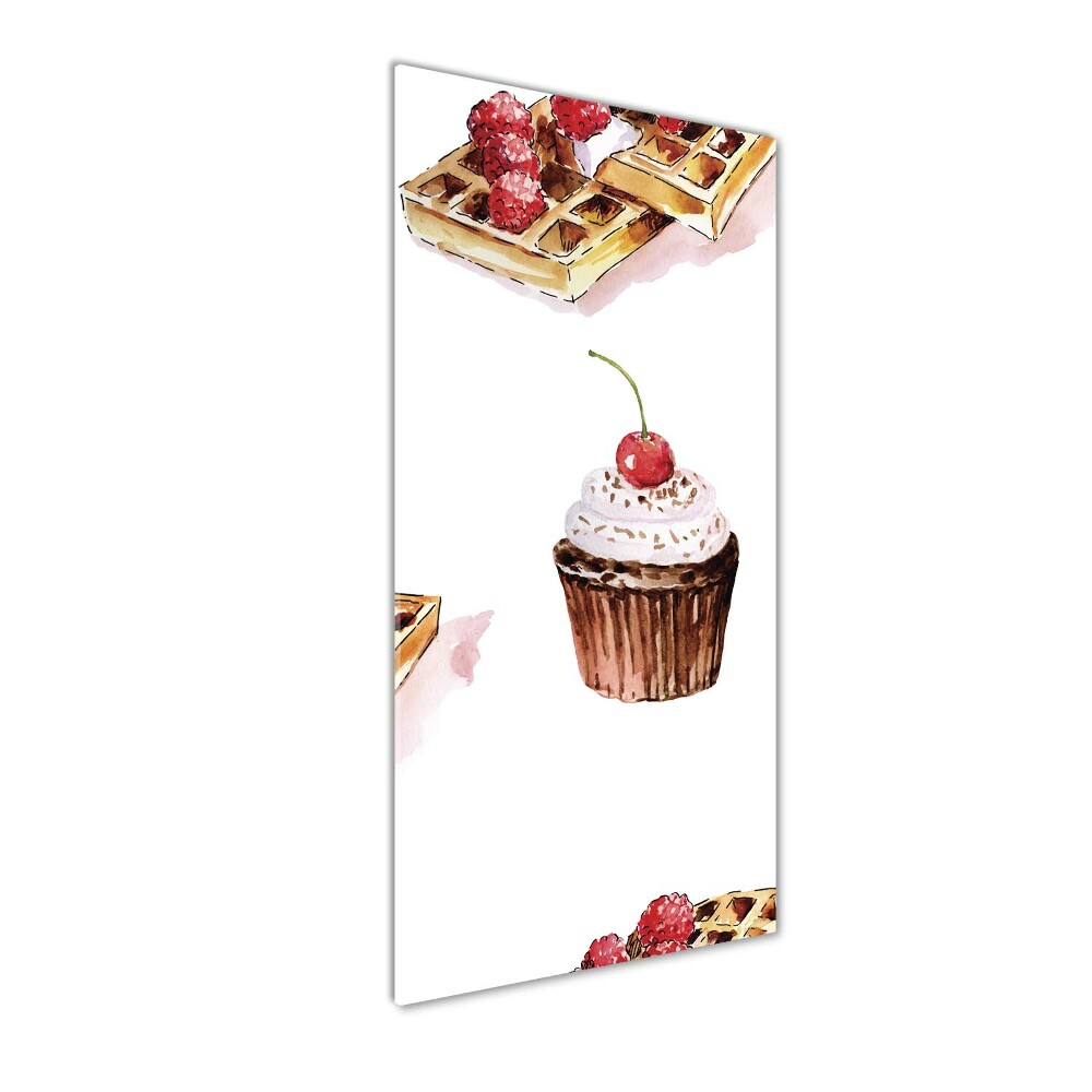 Tableau acrylique Cupcakes et gaufres