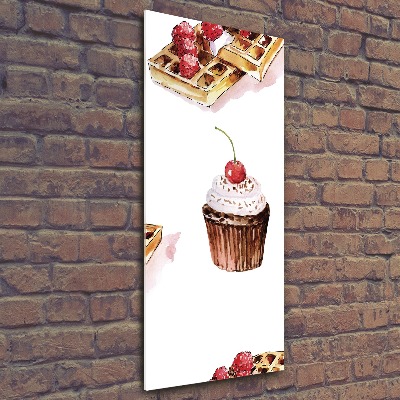 Tableau acrylique Cupcakes et gaufres