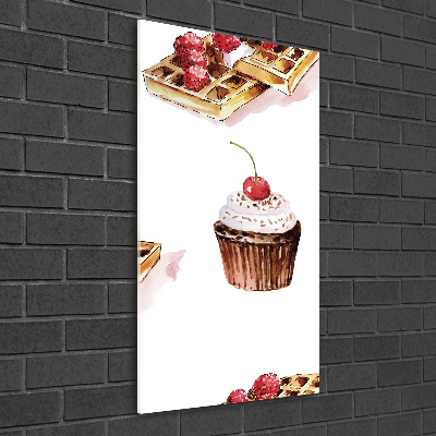 Tableau acrylique Cupcakes et gaufres