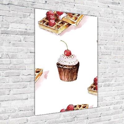 Tableau acrylique Cupcakes et gaufres