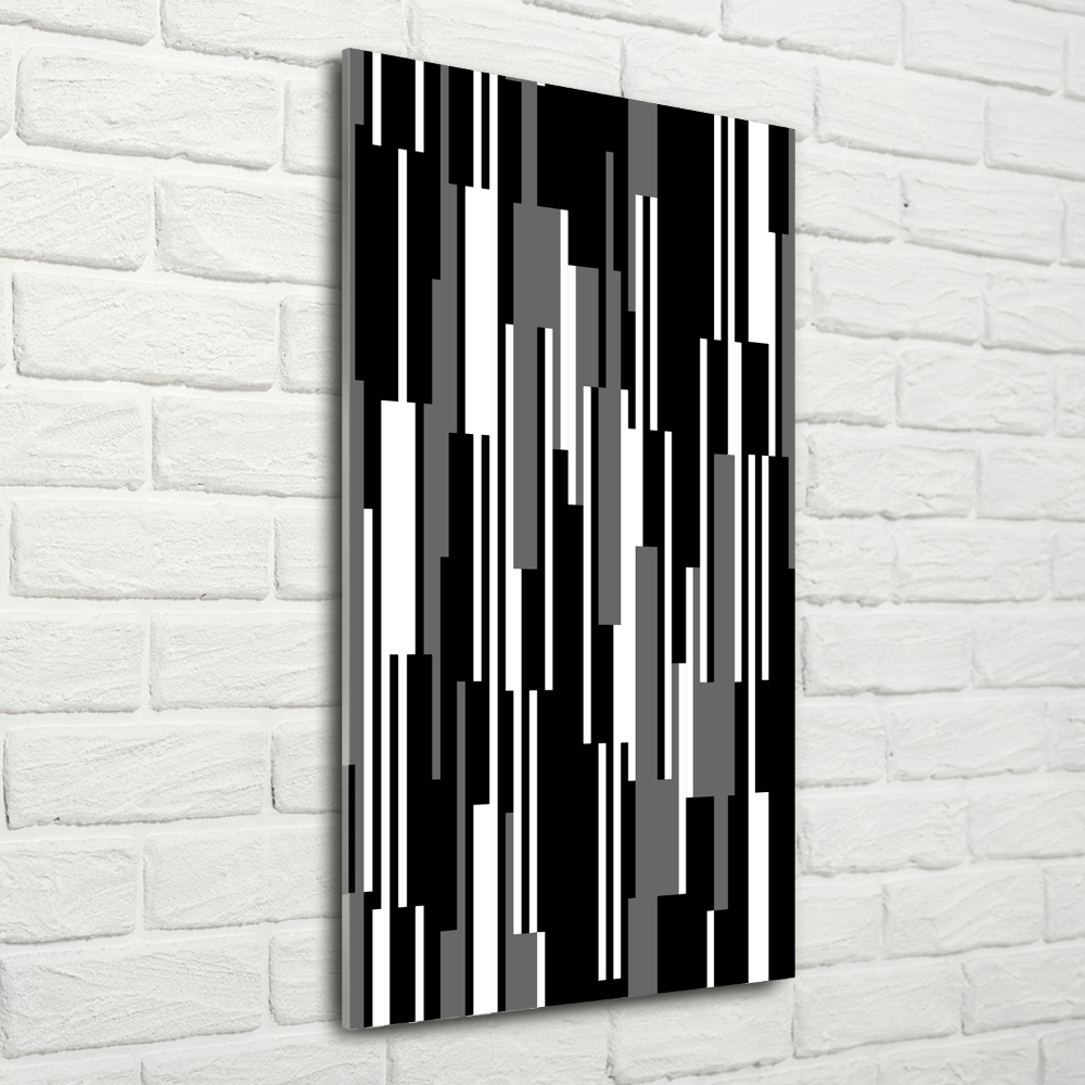 Tableau acrylique Lignes noires et blanches