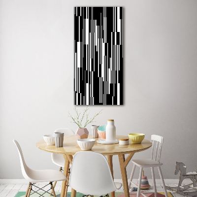 Tableau acrylique Lignes noires et blanches