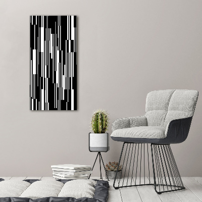 Tableau acrylique Lignes noires et blanches