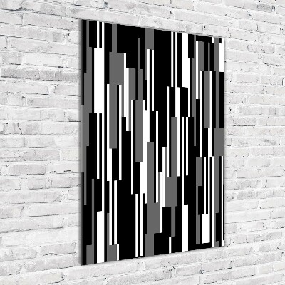 Tableau acrylique Lignes noires et blanches