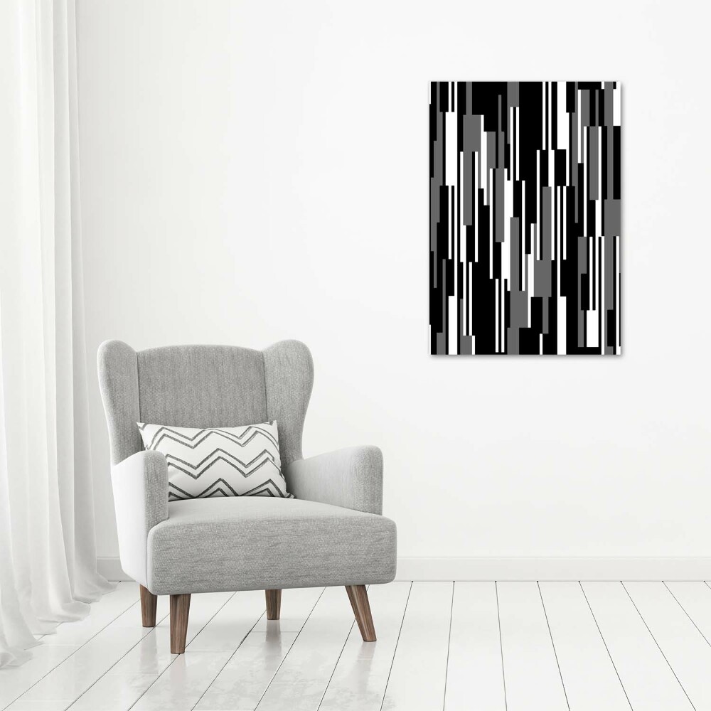 Tableau acrylique Lignes noires et blanches