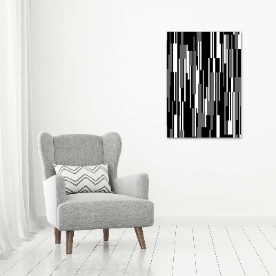 Tableau acrylique Lignes noires et blanches