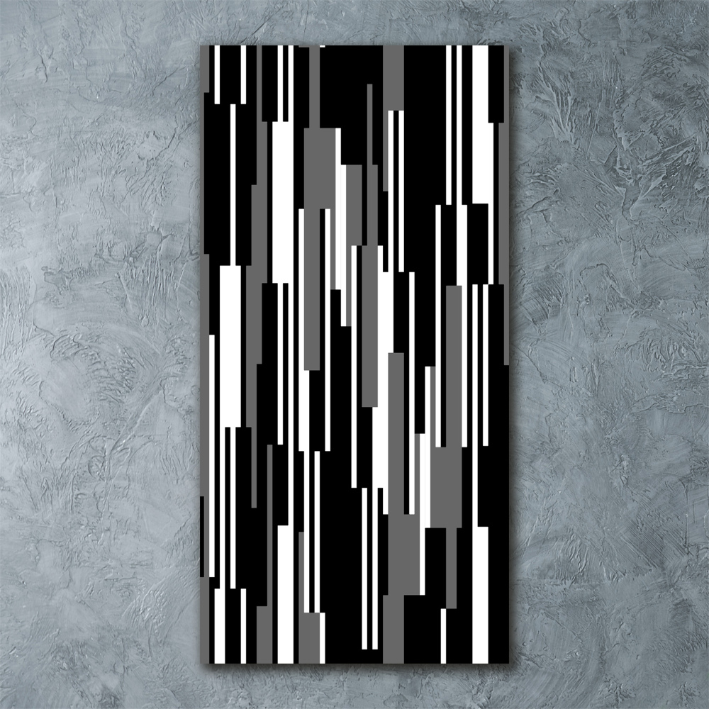 Tableau acrylique Lignes noires et blanches