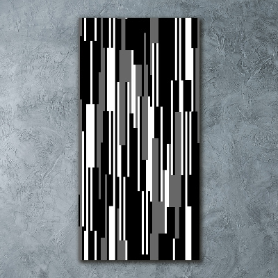 Tableau acrylique Lignes noires et blanches