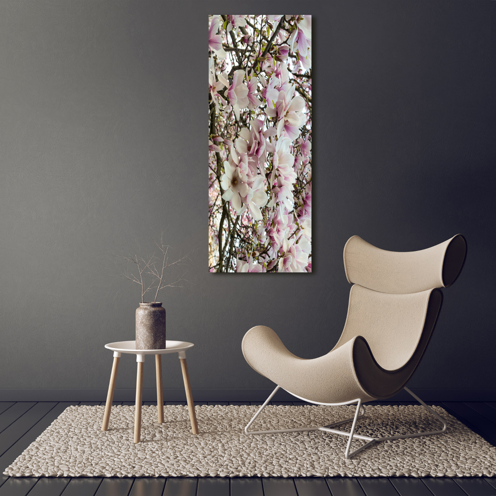 Tableau sur verre acrylique Fleurs de magnolia