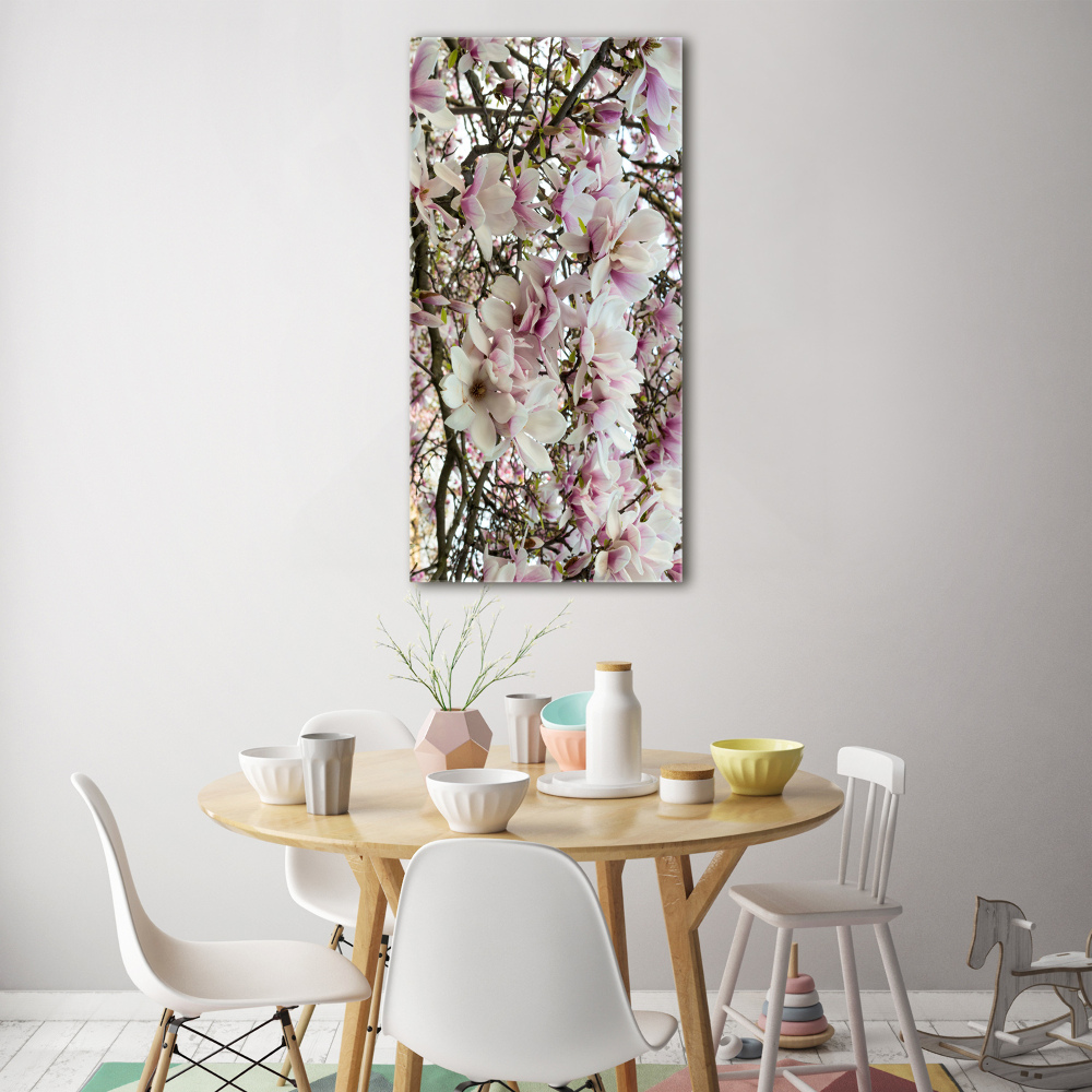 Tableau sur verre acrylique Fleurs de magnolia