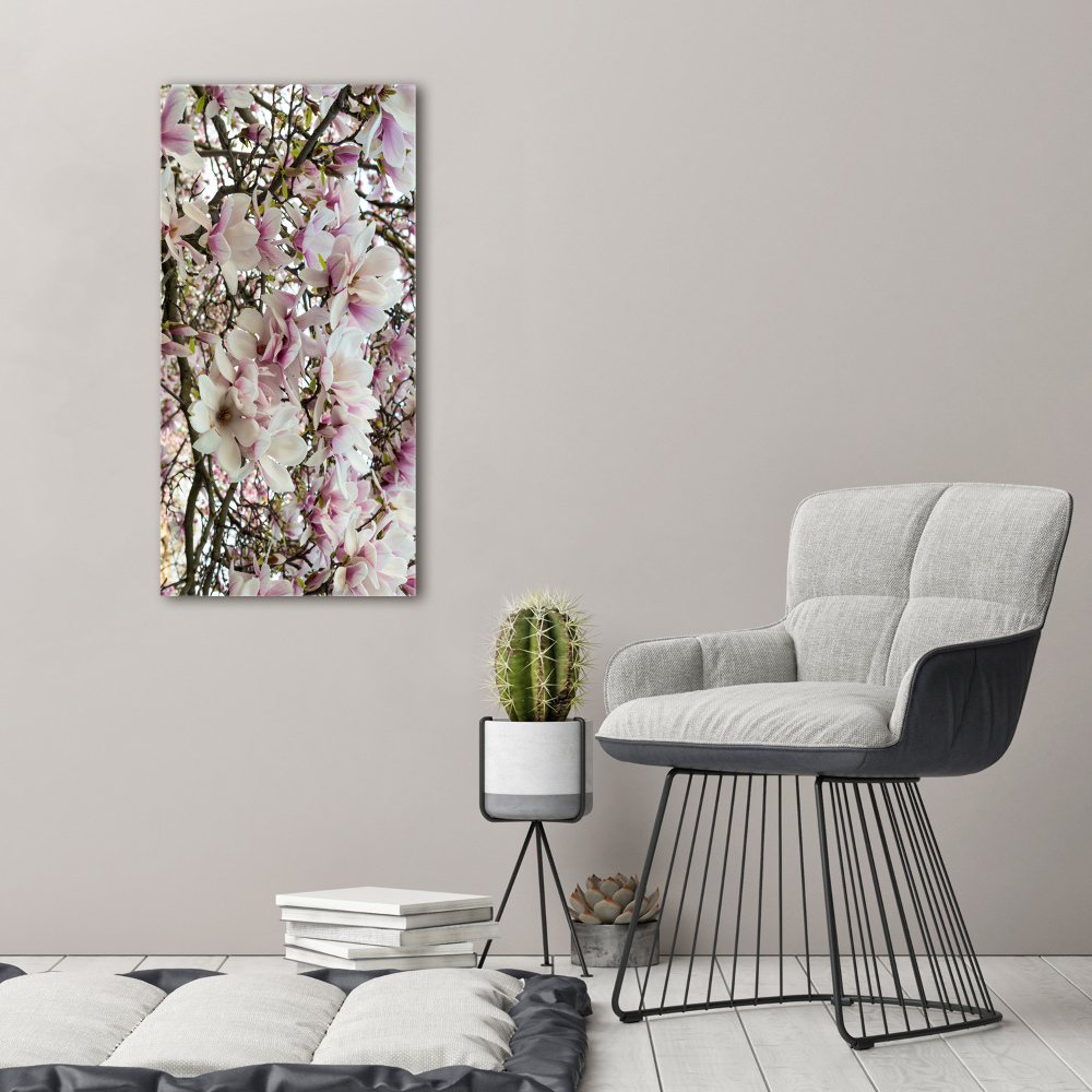 Tableau sur verre acrylique Fleurs de magnolia