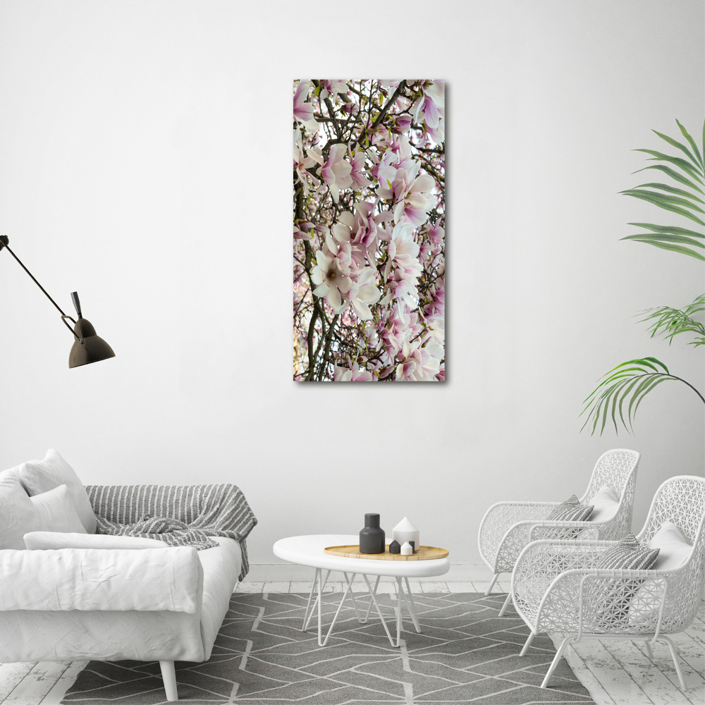 Tableau sur verre acrylique Fleurs de magnolia