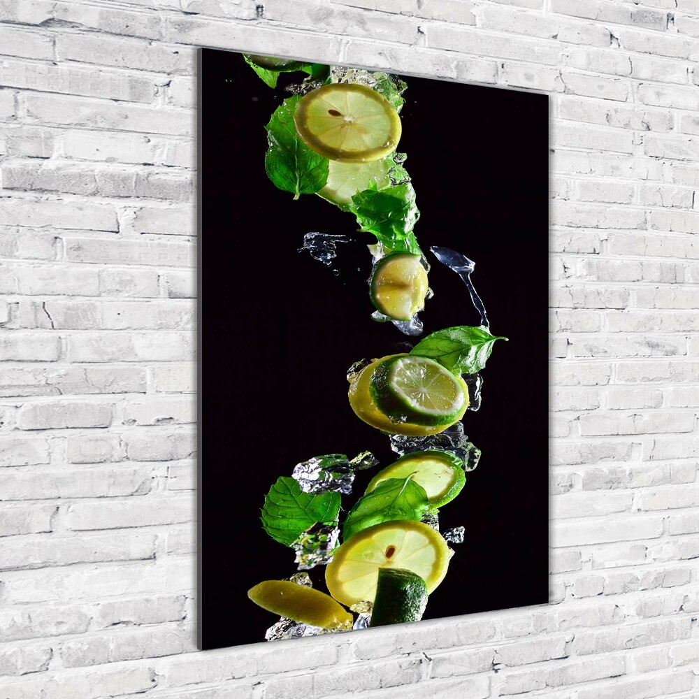 Tableau acrylique Limes et citrons