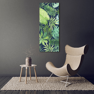 Tableau sur verre acrylique Feuilles tropicales