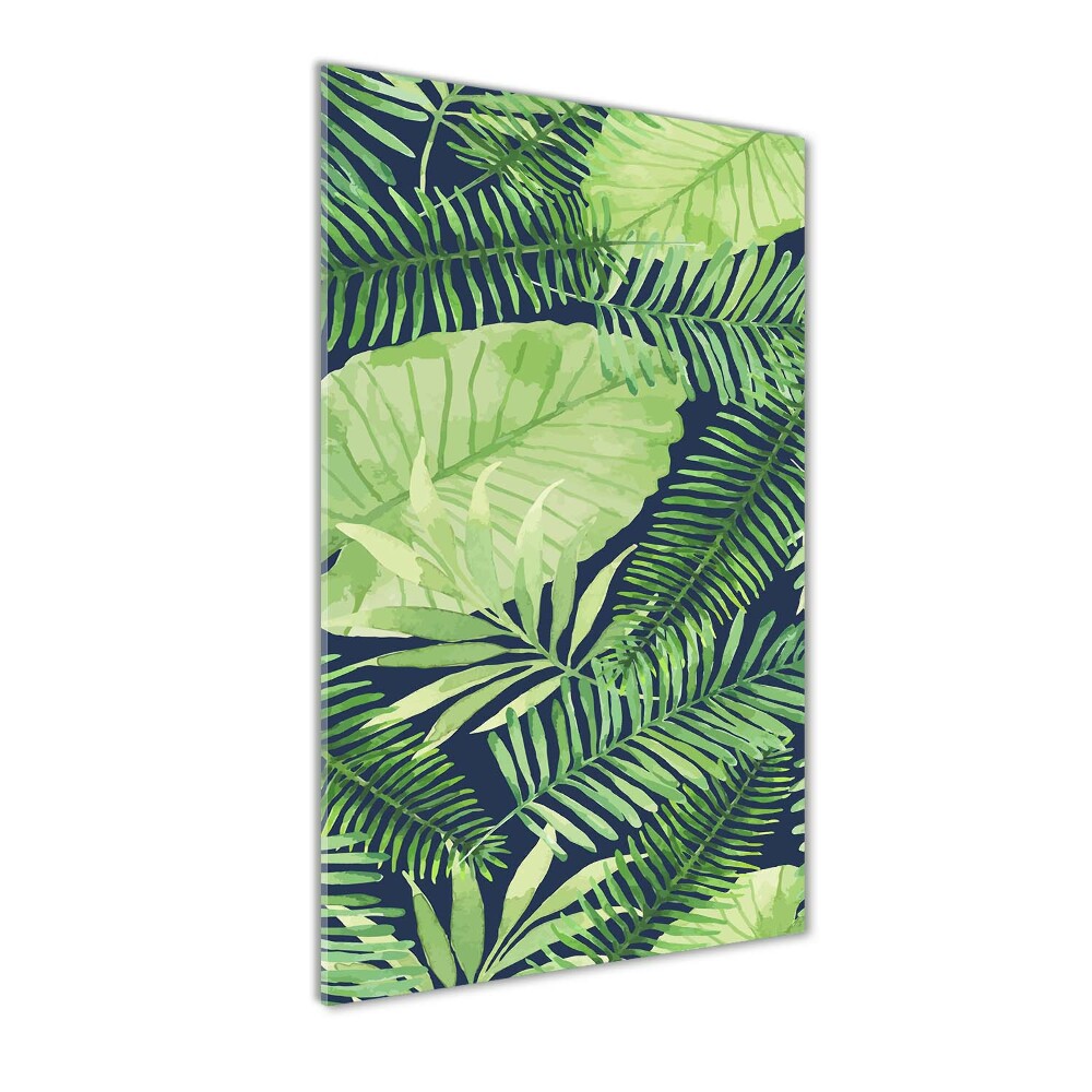 Tableau acrylique Feuilles tropicales flore