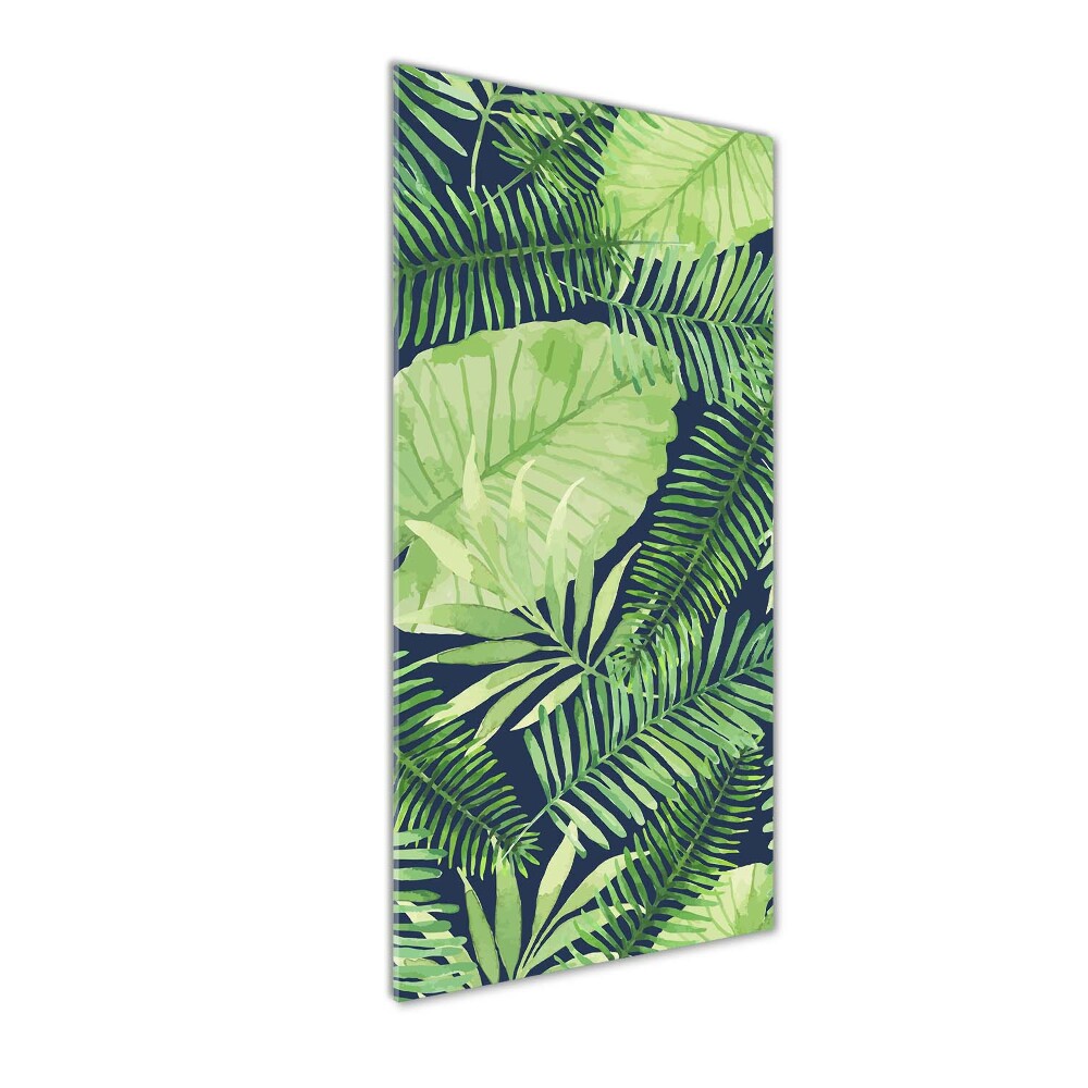 Tableau acrylique Feuilles tropicales flore