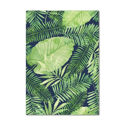 Tableau acrylique Feuilles tropicales flore