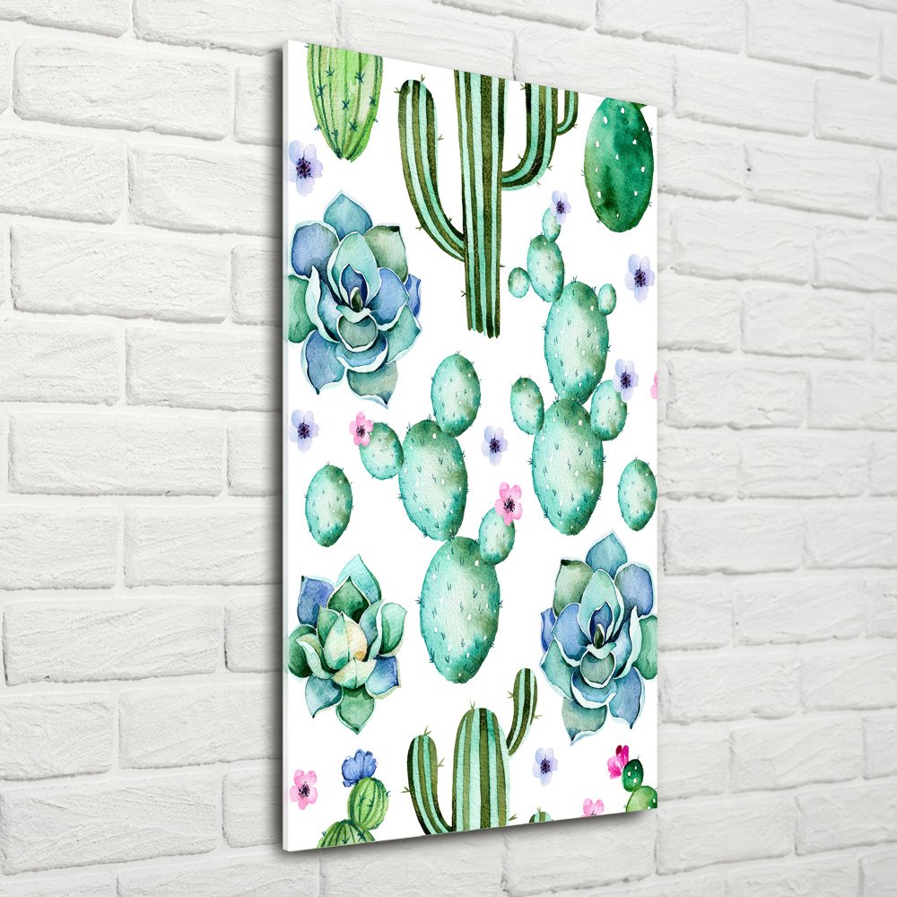 Tableau verre acrylique Cacti