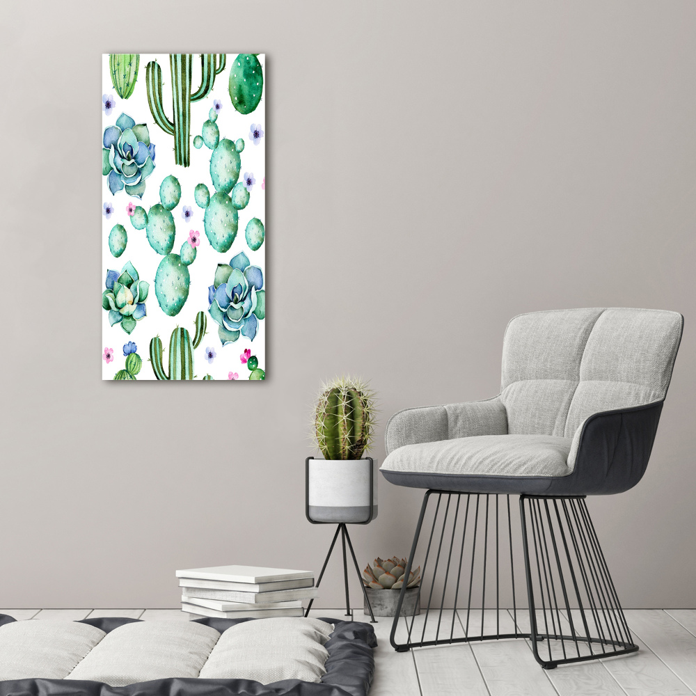 Tableau verre acrylique Cacti