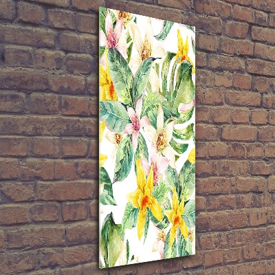 Tableau acrylique Les fleurs tropicales