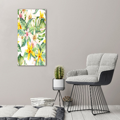 Tableau acrylique Les fleurs tropicales