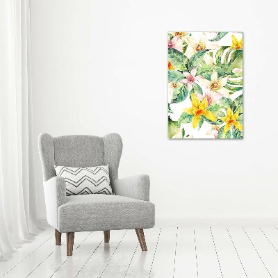 Tableau acrylique Les fleurs tropicales