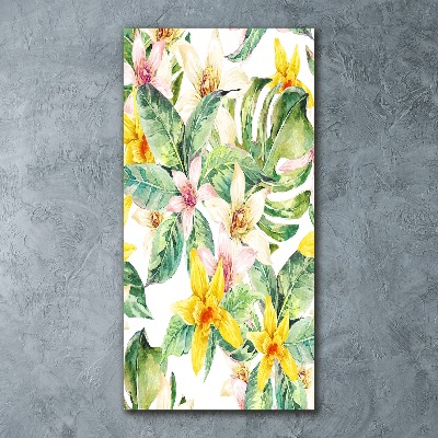 Tableau acrylique Les fleurs tropicales