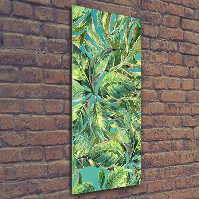 Acrylique tableau Feuilles tropicales flore