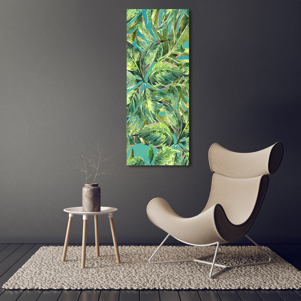 Acrylique tableau Feuilles tropicales flore